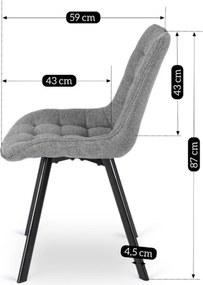 Szék szürke színben. RICK 2