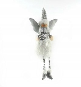 eCa ASN02 Karácsonyi dekoráció Angyal 34 cm ezüst