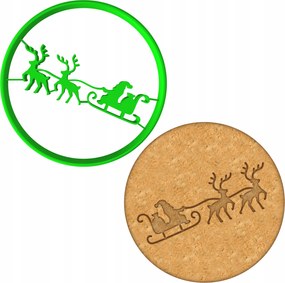 Karácsonyi Forma Mézeskalács lyukasztó Karácsony Rénszarvas 8cm