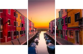 Kép - Naplemente, Burano sziget, Velence, Olaszország (90x60 cm)