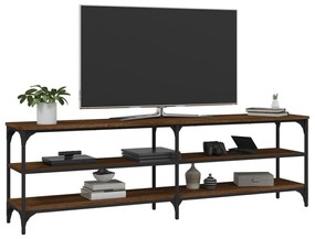 barna tölgy színű szerelt fa TV-szekrény 160 x 30 x 50 cm
