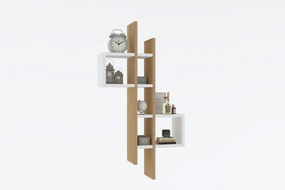 Fali polc Emse - Sapphire Oak, White