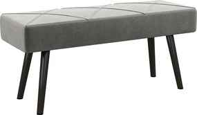 HOMCOM Kárpitozott Ülőpad, Bársonyos Hatás, X-Mintás, Acél Lábakkal, Cipőpad a Hálószobába, Nappaliba, Előszobába, 100 x 36 x 45 cm, Szürke | Aosom