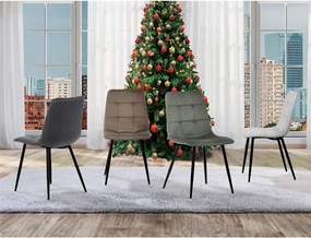 Étkezőszék, szürke, bársony szövet, DCL-X7015 GREY2