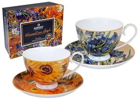 Porcelán csésze szett Van Gogh Napraforgók és Íriszek