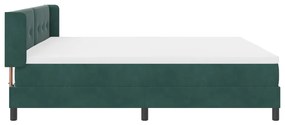 Boxspring Ágy Matrac Vele 200x200 cm Sötét Zöld Bársonyos