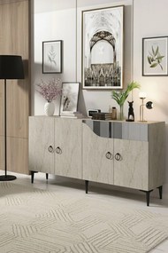 Gama 150 - White, Travertine, Silver