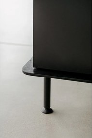 Fekete komód kábellyukkal 120x88x50 cm Suumo – noo.ma