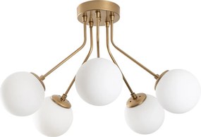 Orion 13961 arany fém és üveg 5 izzós függőlámpa, Ø62 cm