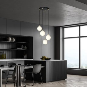Emibig modern függeszték royal fehér fekete arany emi1243/4