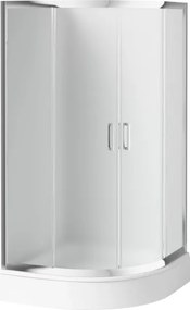 Funkia íves zuhanykabin_90_homokfúvott üveg_170 cm
