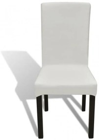 6 db krémszínű szabott nyújtható székszoknya