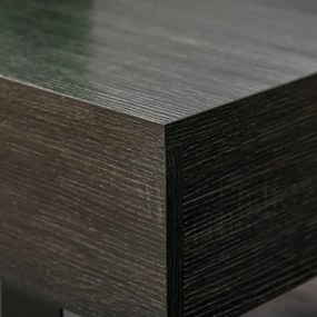 HOMCOM Dohányzóasztal, modern kanapéasztal fém kerettel, 110 x 60 x 40 cm, sötétszürke