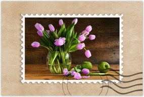 Poszter 60x40 Lila tulipánok