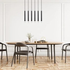 Rabalux 72362 - Csillár zsinóron RAMIRA 6xG9/5W/230V fekete