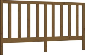 vidaXL mézbarna tömör fenyőfa ágyfejtámla 206 x 4 x 100 cm