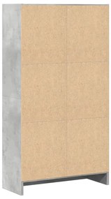 betonszürke szerelt fa könyvespolc 60 x 24 x 109 cm
