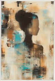 Poszter Keret Alumínium Absztrakt Figura Sziluett Nő Profil 40x60