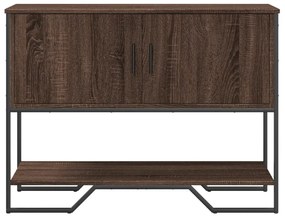 barna tölgyszínű szerelt fa dohányzóasztal 100x35x74,5 cm