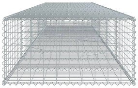 horganyzott vas gabion kosár fedéllel 500 x 100 x 50 cm