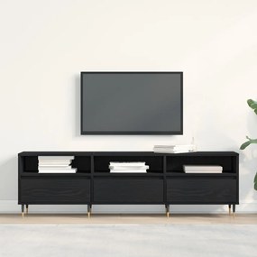 TV Szekrény Fekete Tölgy 150x30x44,5 cm Mérnöki Fa