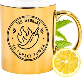 Arany csillogó bögre Horgászoknak Ajándék Nyomtatott Fotóval