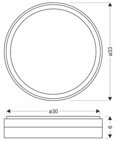 Fehér-aranyszínű LED mennyezeti lámpa ø 33 cm Florida – Candellux Lighting