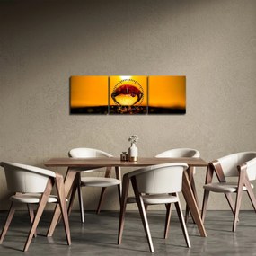 Egy üvegcsepp képe (órával) (90x30 cm)