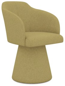 Mustársárga kárpitozott étkezőfotel Kanoa – Makamii