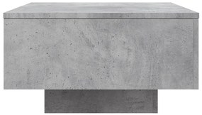 betonszürke dohányzóasztal LED-lámpákkal 55 x 55 x 31 cm