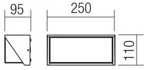 Redo 90239 -LED Kültéri fali lámpa SPECTRA LED/16W/230V 3000K IP54 barna