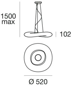 Linea Light 8005 - LED Dimmelhető csillár zsinóron MR. MAGOO LED/23W/230V