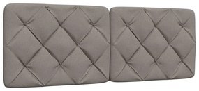 tópszínű szövet ágykeret LED-ekkel matrac nélkül 120x200 cm