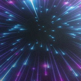 Kép - Neon tér (órával) (90x30 cm)