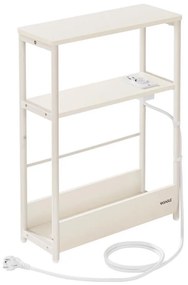 ROD kisasztal beépített konnektorral és USB-portokkal, fehér/krémszínű LET335W02V1