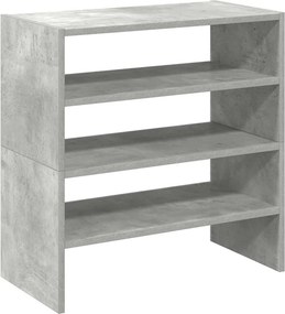 vidaXL 2 db betonszürke cipőtartó állvány halmozható 60 x 30 x 30,5 cm