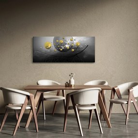 Arany absztrakt gömbök képe (120x50 cm)