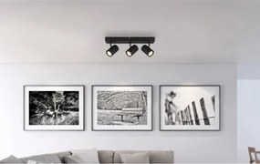 Globo 57918-3B Mennyezeti spotlámpa, fém fekete matt, alumínium fekete matt, HxSzxM: 390x60x145mm, 3x GU10 25W 230V izzók nélkül