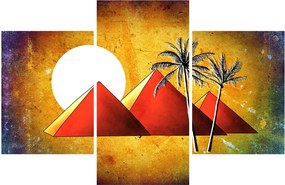 Festett egyiptomi piramisok képe (90x60 cm)