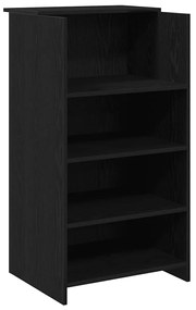 recepciós pult fekete tölgyszínű 135x50x103,5 cm szerelt fa