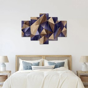 Kép - 3D fa háromszögek (150x105 cm)