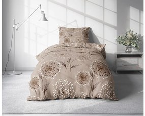 Krepp ágynemű PAMPELINO BLEND világosbarna Ágyneműhuzat mérete: 70 x 90 cm | 140 x 200 cm