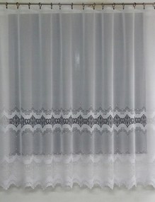 Mg Függöny jacquard 762/19 Fehér 240X180 kész szalag