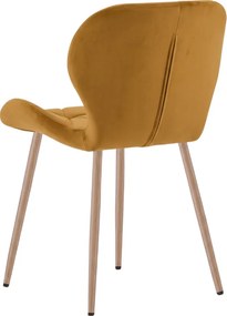 Étkezőszék MANGO VELVET, mustársárga