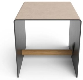 Fekete-szürke dekoratív fém-öko bőr tárolódoboz 32x38x31 cm Bull – LIND DNA