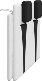 fehér és fekete műbőr fejtámla párna Viana 140 cm