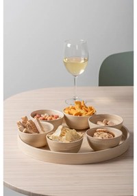 Natúr színű bambusz szervírozó készlet ø 32 cm Puro – PT LIVING