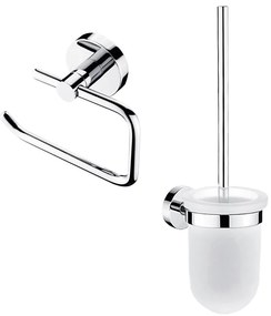 NIMCO UN készlet-94WN-26 - Falra szerelhető WC kefe és wc papír tartó UNIX króm