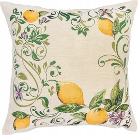Párnahuzat 45x45 dekoráció Gina citrom nyári mintás kert ház