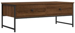 barna tölgyszínű szerelt fa dohányzóasztal 101x49x39,5 cm